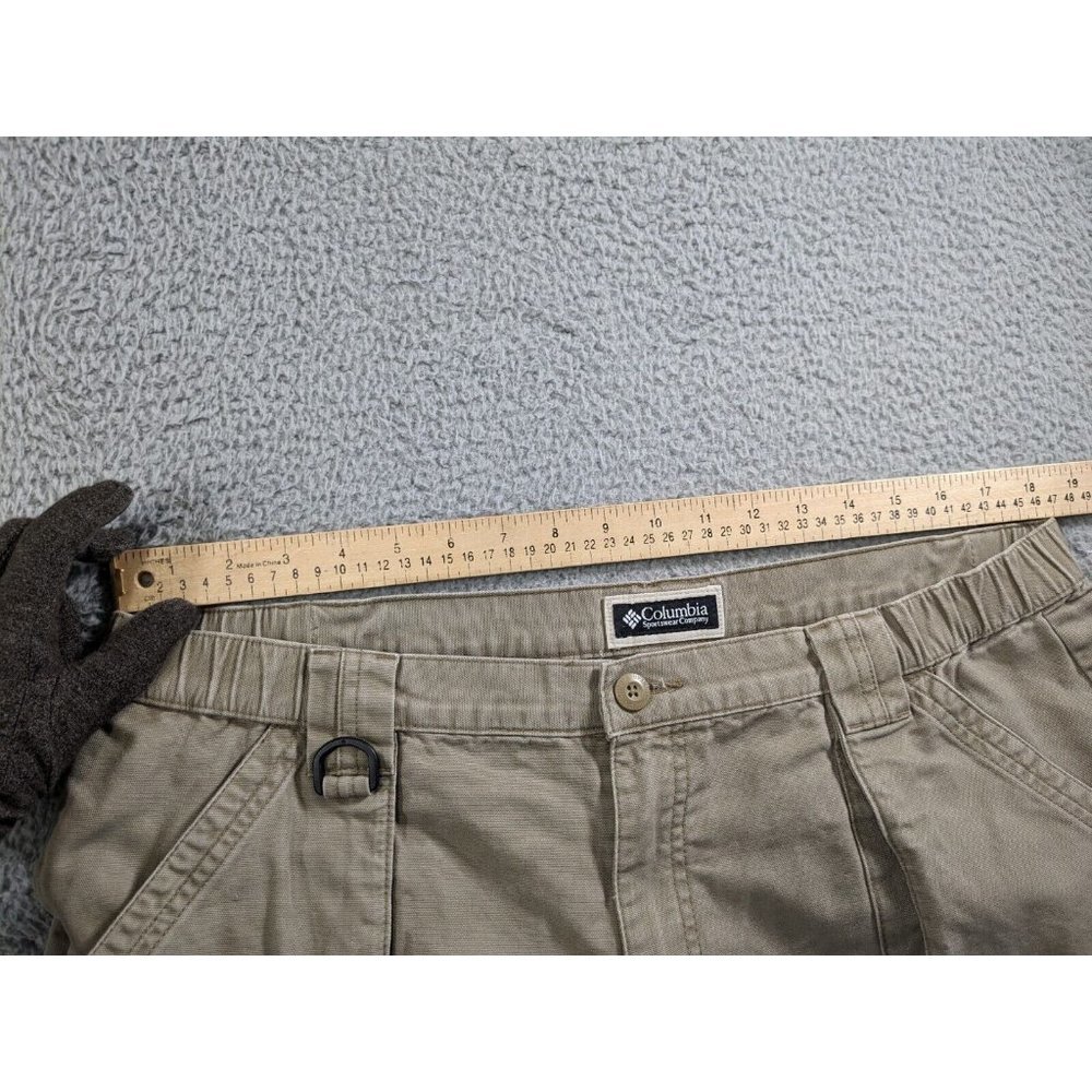 Columbia Shorts Mens Large Cotton Canvas Cargo Trail Hiking Outdoor Beige - Picture 7 of 16